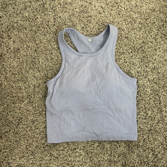 Lululemon Ebb to Street Cropped Racerback Tank Top Light Purple Size 4 - Picture 1 of 3